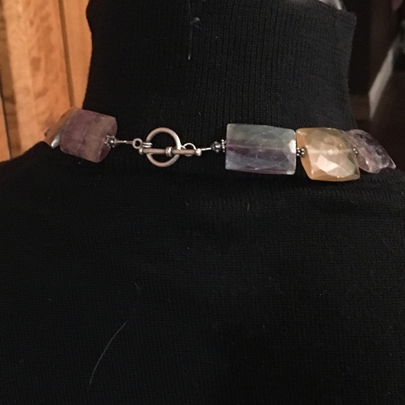 Strand of florite crystals, lustrous hues, 16 “ - Picture 6 of 8